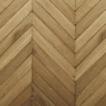 Close-up of natural oak chevron parquet
