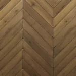 Close-up of natural oak chevron wood planks