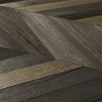 Close-up of textured dark chevron wood planks