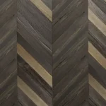 Dark multi-tone chevron parquet flooring