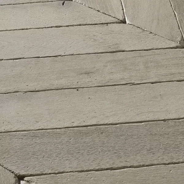 Close-up of grey chevron wood planks
