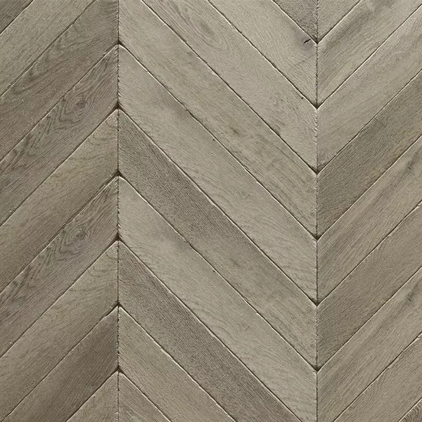 Weathered oak chevron parquet flooring