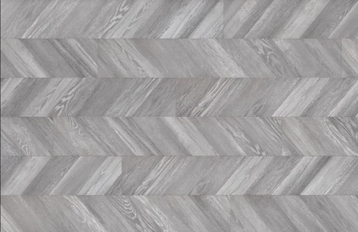 Grey wood chevron parquet flooring texture.