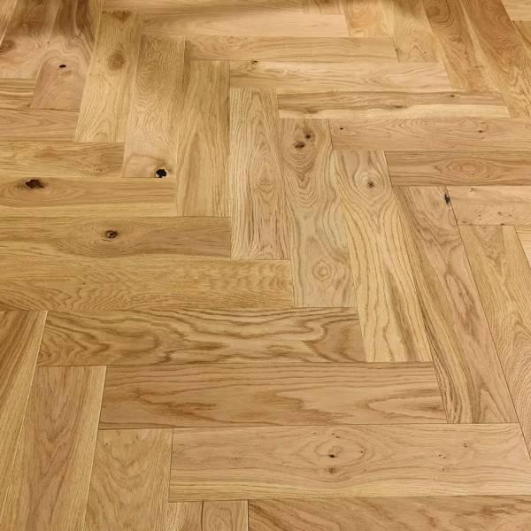 Natural oak engineered parquet flooring